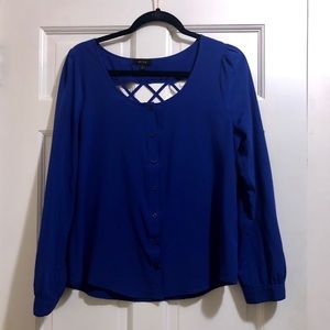 L Mine Cobalt Blue Blouse